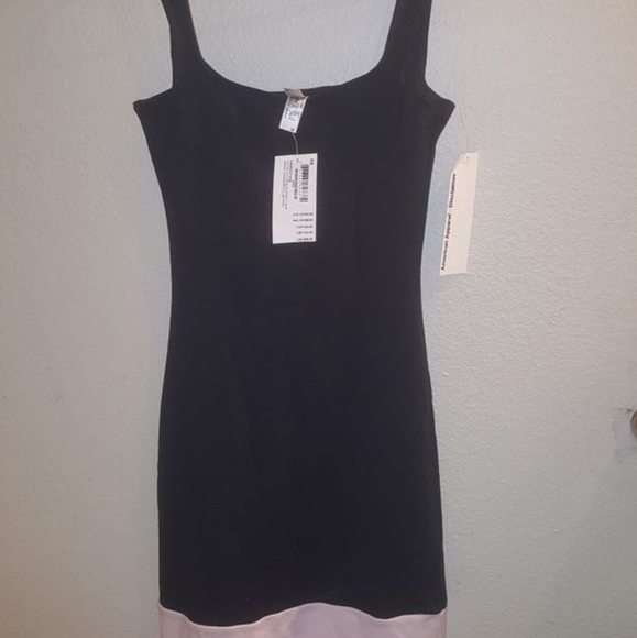 American Apparel Ponte Color Block Mini Tank Dress - Picture 3 of 5
